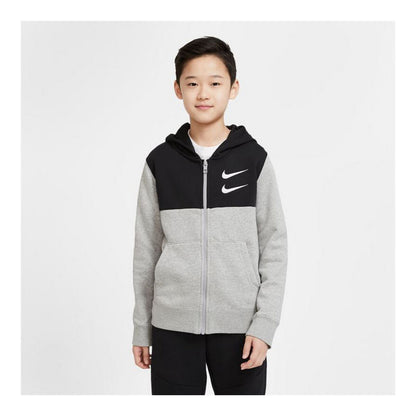 Sports Jacket Nike Swoosh Dark Grey for Active Performance