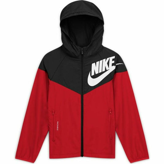 Children's Sports Jacket Nike Sportswear Windrunner Red Boys