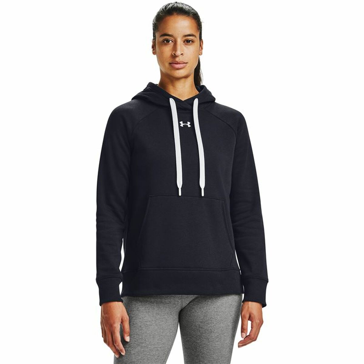 Women’s Hoodie Under Armour Rival Fleece Navy Blue