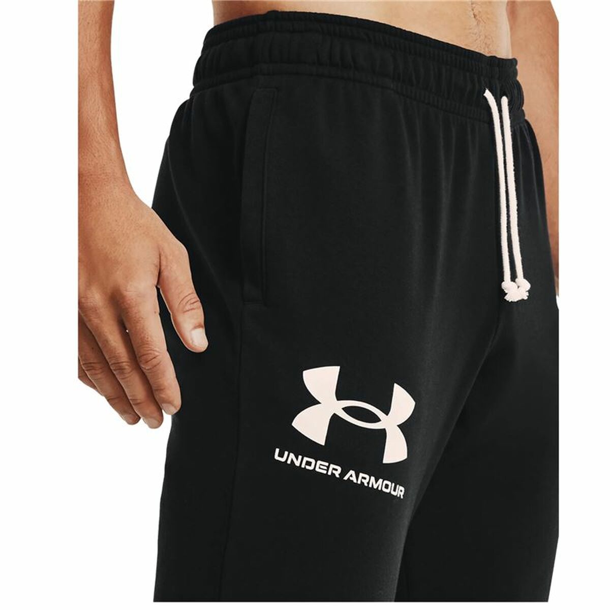 Under Armour Rival Terry Jogger Black Men Sports Trousers