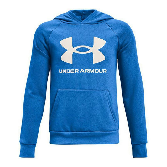 Men’s Hoodie Under Armour Rival Big Logo Blue - Soft Cotton Blend