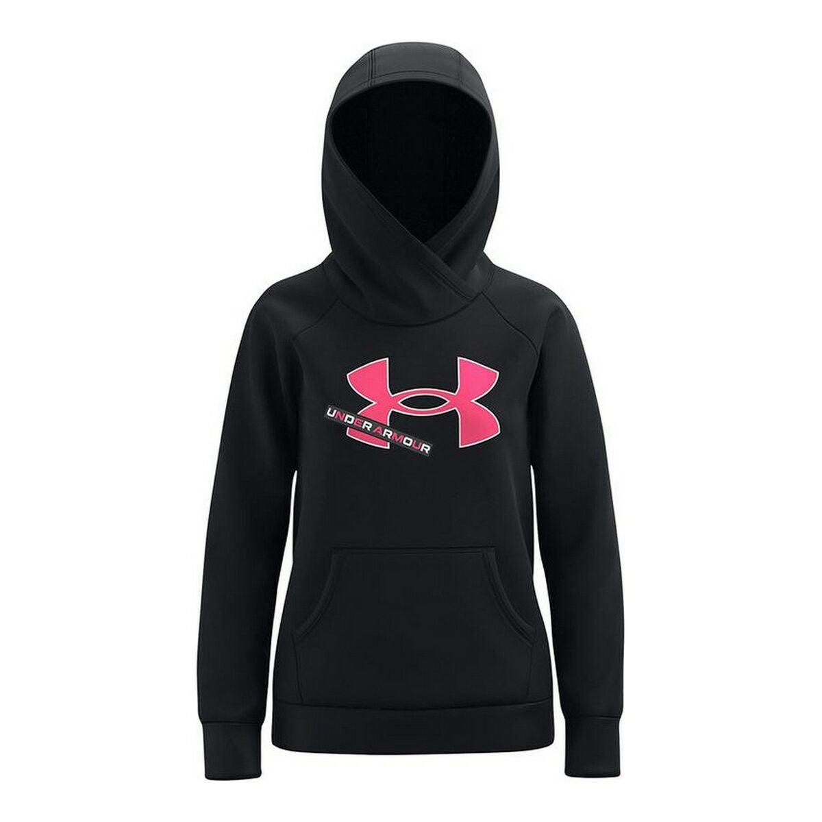 Hooded Sweatshirt for Girls Under Armour Fleece Black