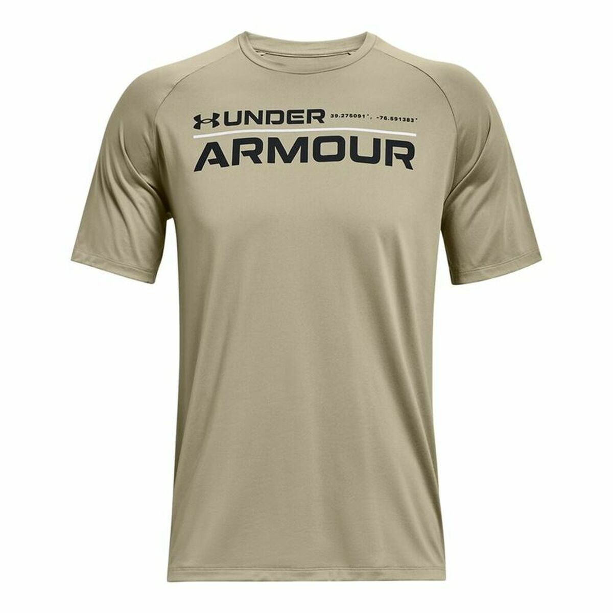 Short Sleeve T-Shirt Under Armour Wordmark Green for Men