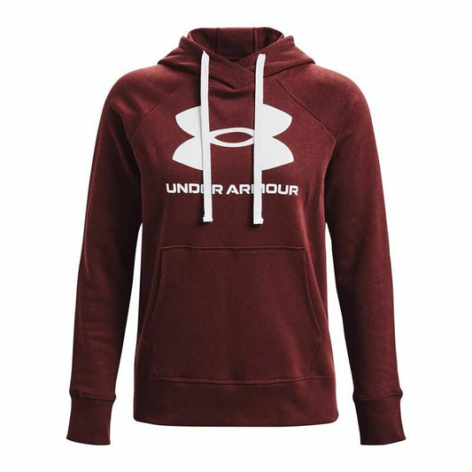 Women’s Hoodie Under Armour Rival Fleece Maroon Cotton Blend