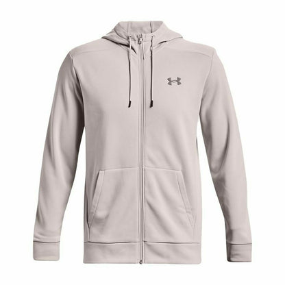 Men's Sports Jacket Under Armour Rival Light Grey Hooded