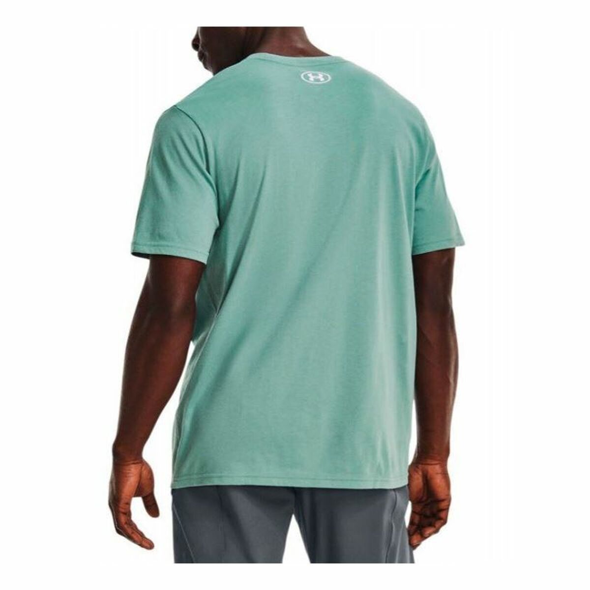 Men’s Short Sleeve T-Shirt Under Armour Camo Logo Aquamarine