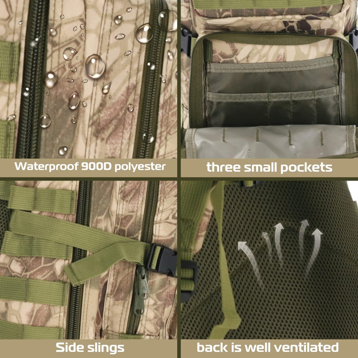 Military Tactical Backpacks Molle System (camouf lage) - Stylemz