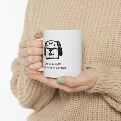 Life Is Better With A Dog Novelty Mug - Stylemz