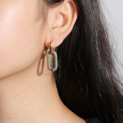 18K Gold-Plated Inland Zircon Earrings - Stylemz