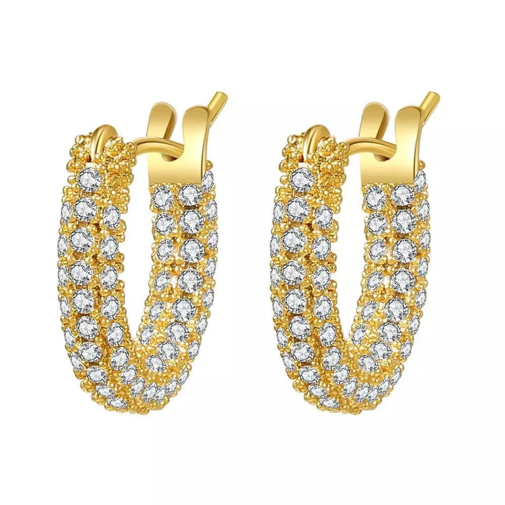 Elegant Shine Hoop Earrings - Stylemz