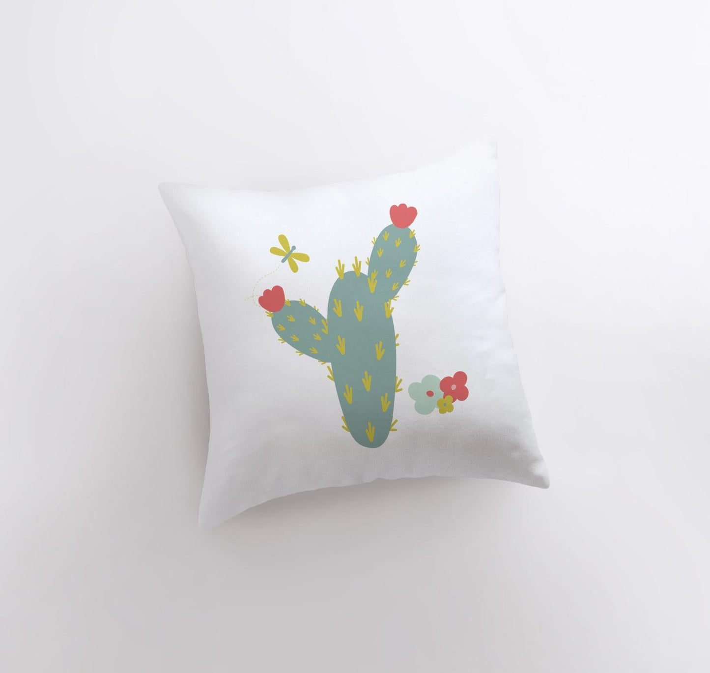 Green Cactus Pillow Cover | Southwestern Succulent Design