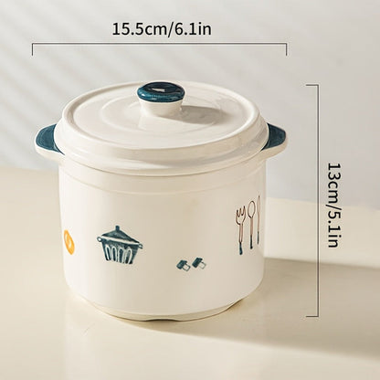 Ceramic Stew Pot With Double Lids For Healthy Cooking