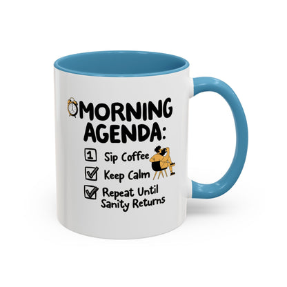 Morning Agenda Accent Coffee Mug (11, 15oz) - StyleMZ