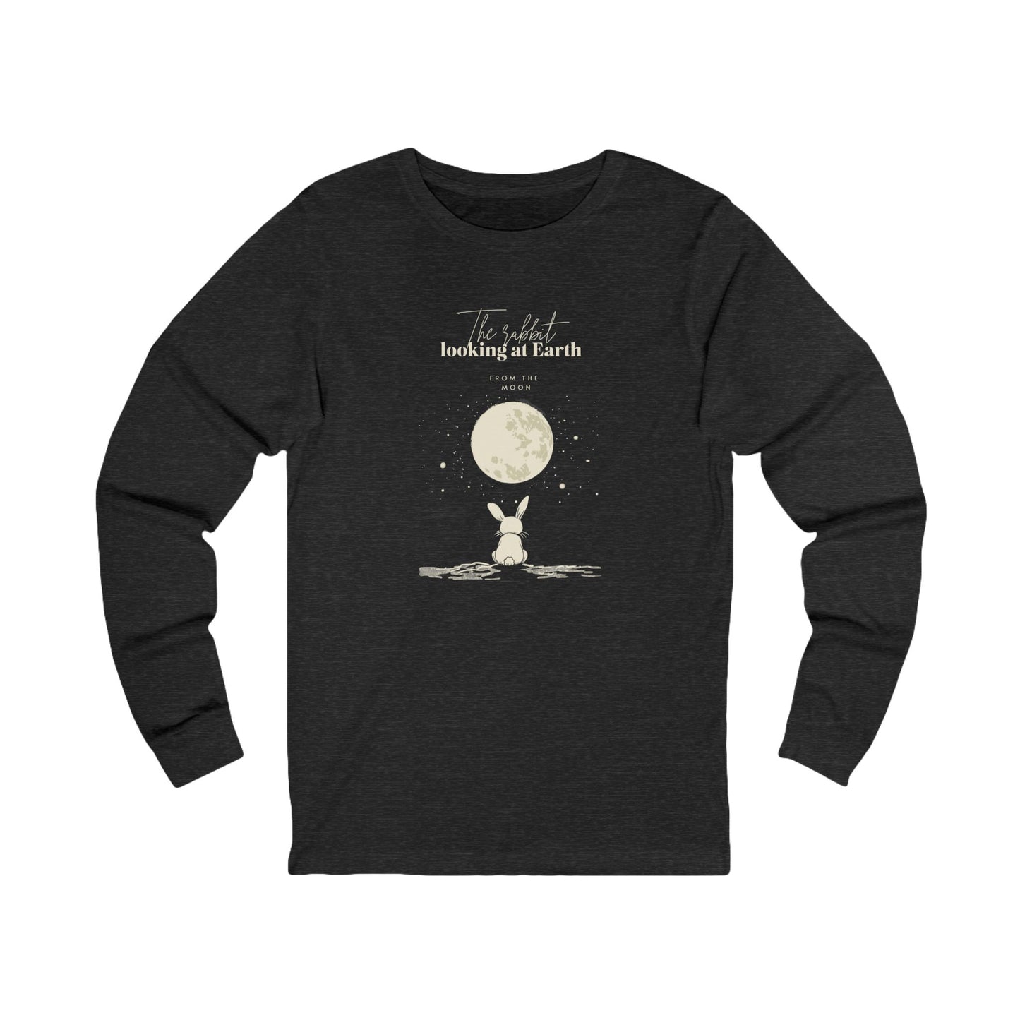 The rabbit looking at Earth from the moon Unisex Jersey Long Sleeve Tee - StyleMZ