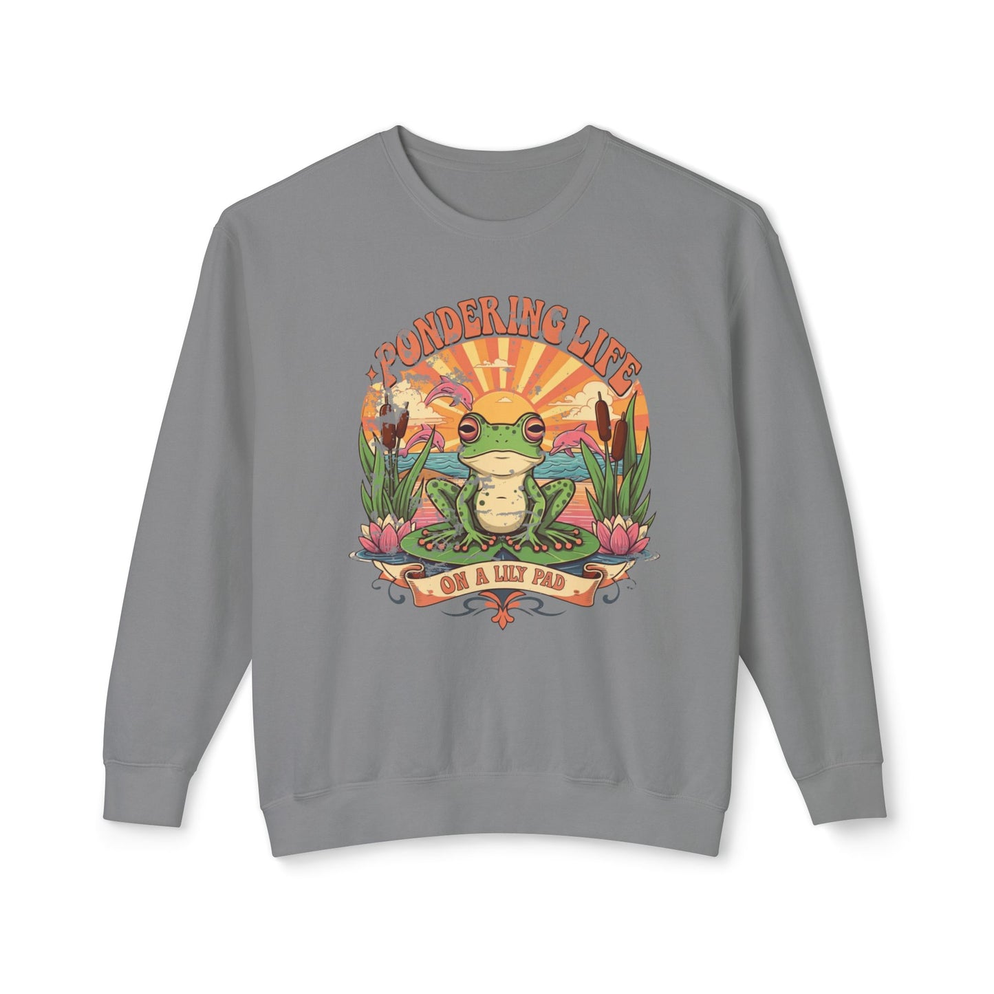 Pondering life Unisex Lightweight Crewneck Sweatshirt - StyleMZ