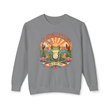 Pondering life Unisex Lightweight Crewneck Sweatshirt - StyleMZ