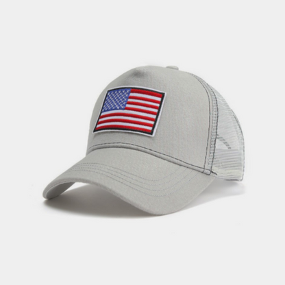 American Flag Trucker Hat with Adjustable Strap | Breathable & Unisex - Stylemz