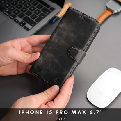 Casper iPhone 16 Pro Max Wallet Case Leather MagSafe Cover