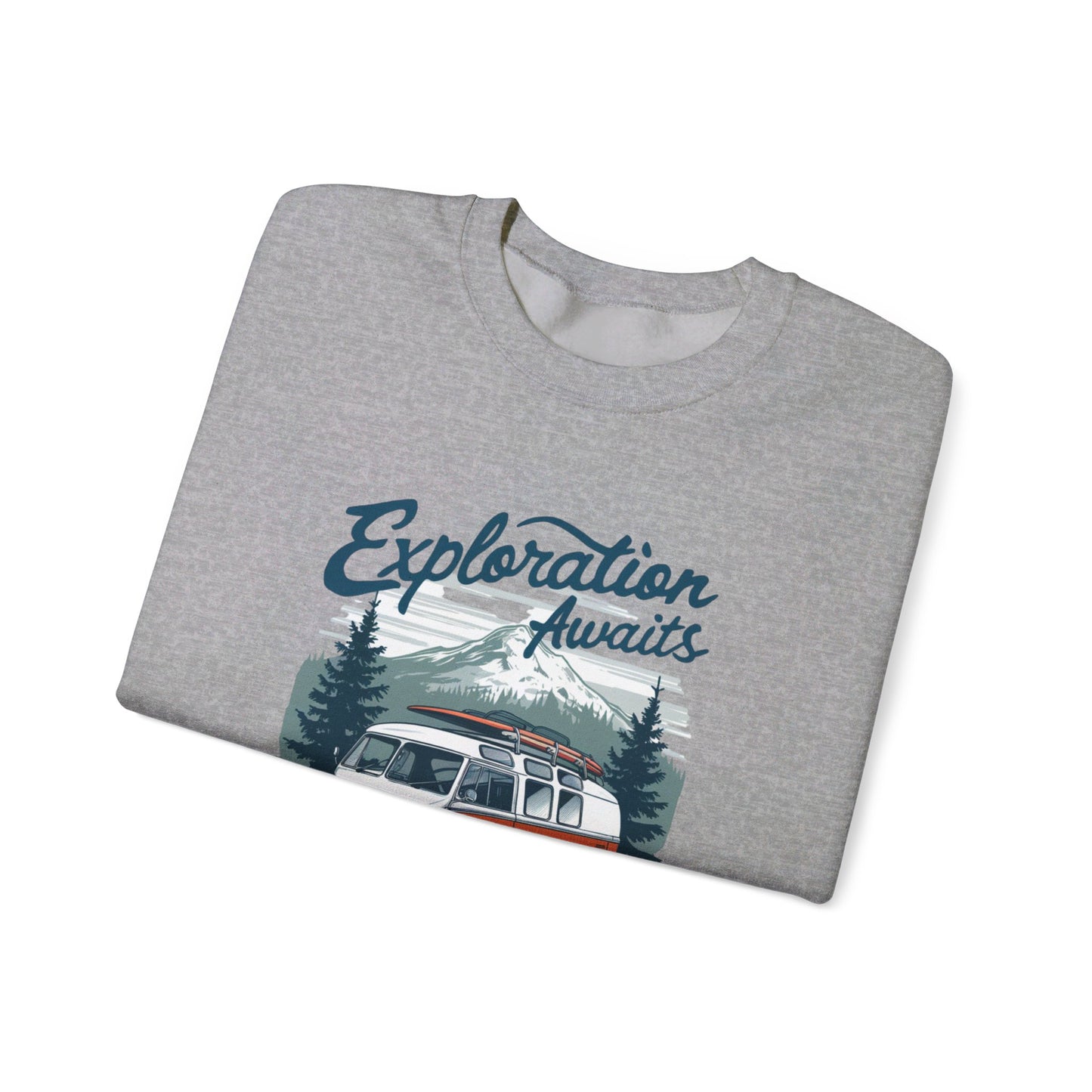 Korea -  Exploration Awaits Unisex Heavy Blend™ Crewneck Sweatshirt  - StyleMZ