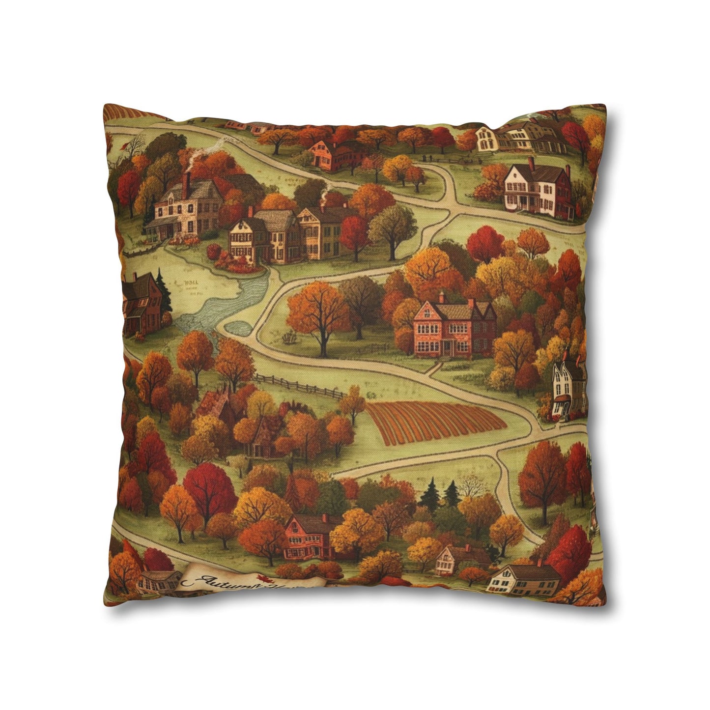 Map of Memories II Spun Polyester Square Pillowcase - StyleMZ