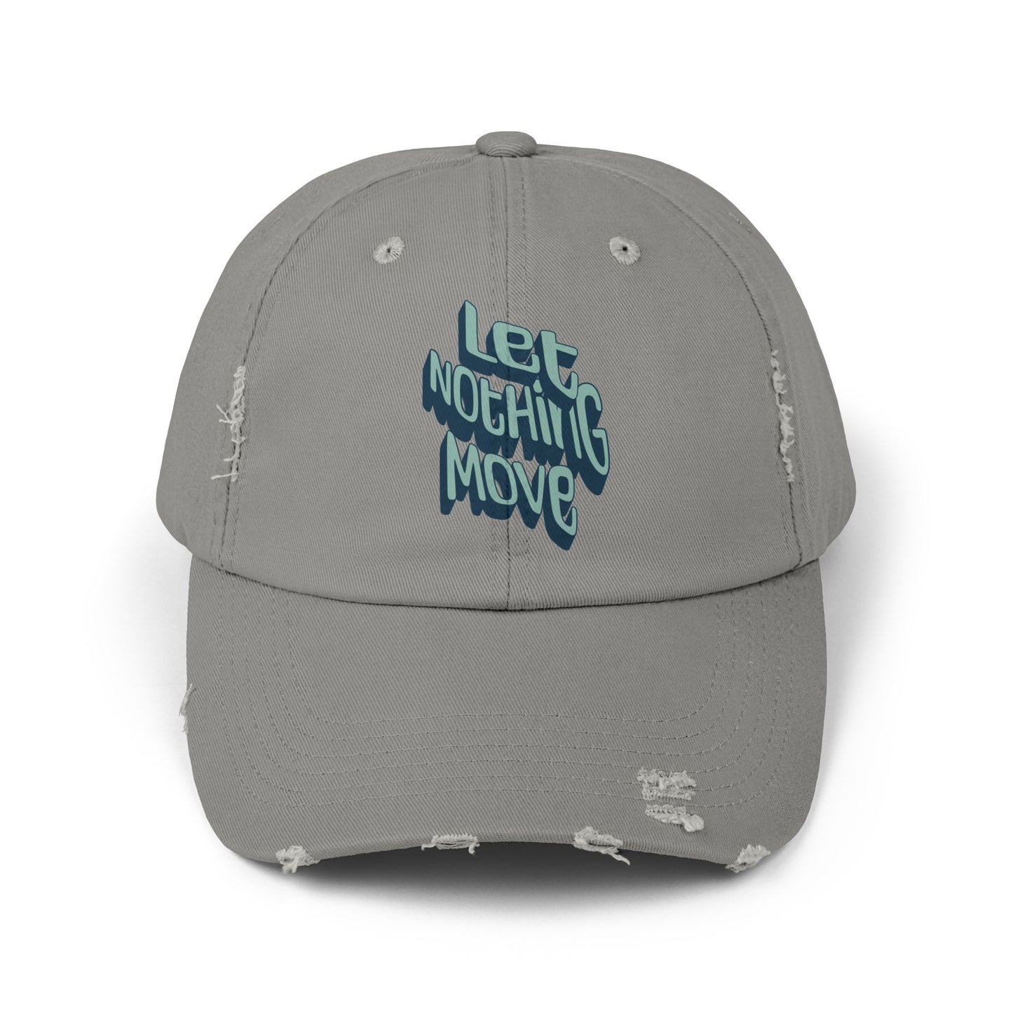 Korea - Let nothing move Unisex Distressed Cap - StyleMZ - Stylemz