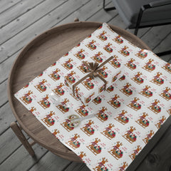 StyleMZ -  The Gingerbread Man's Love for Sleds Wrapping Papers  - StyleMZ