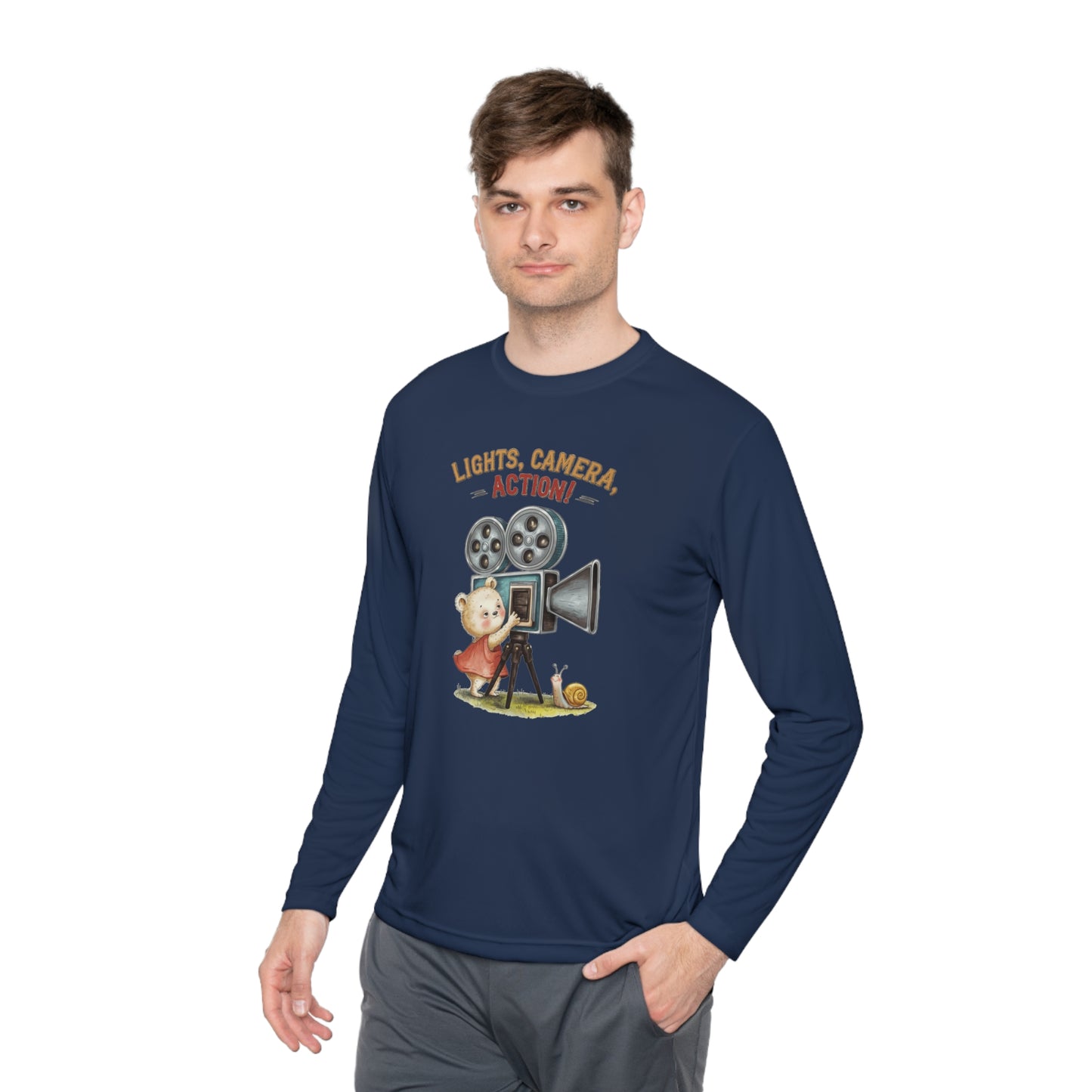 Korea -  Action Unisex Lightweight Long Sleeve Tee  - StyleMZ