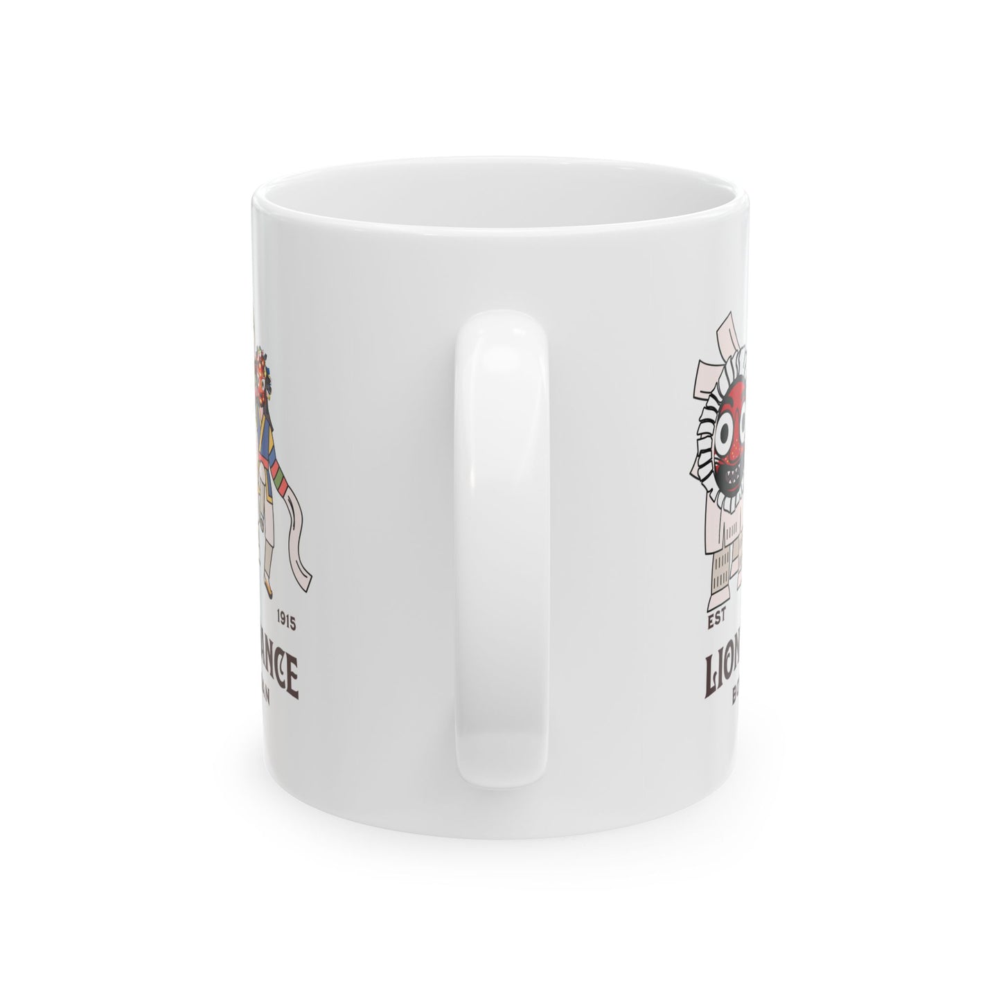 Lion dance Ceramic Mug, (11oz, 15oz) - StyleMZ