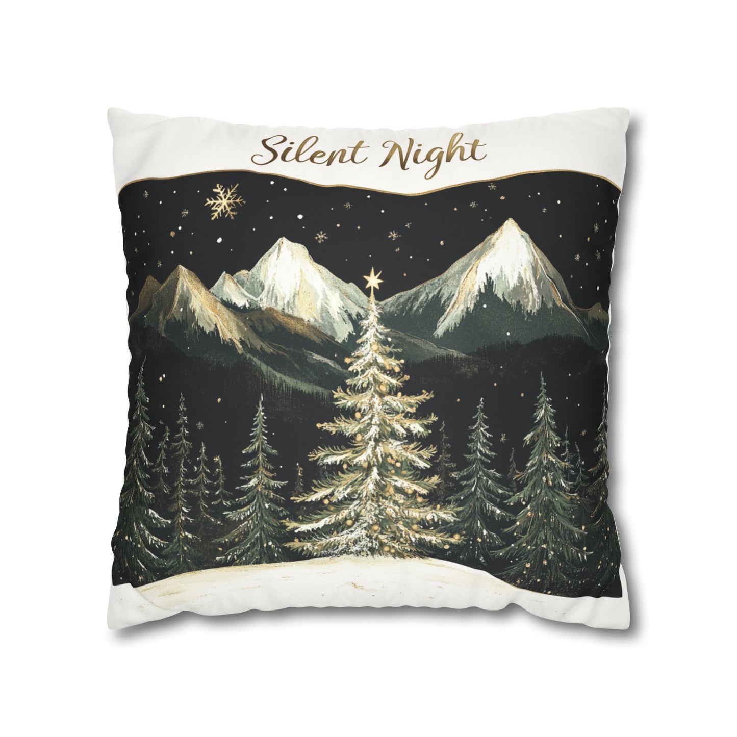 Silent night Faux Suede Square Pillowcase - StyleMZ