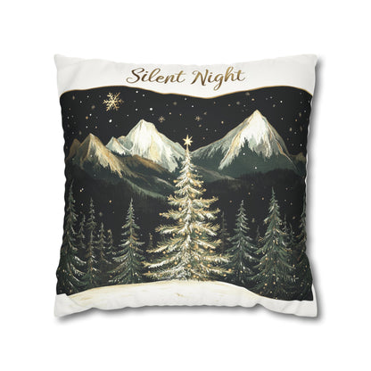 Silent night Faux Suede Square Pillowcase - StyleMZ