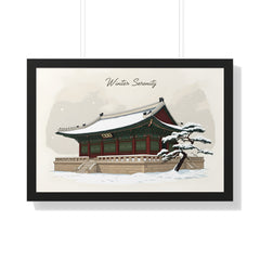 Korea -  Winter Serenity Framed Horizontal Poster  - StyleMZ