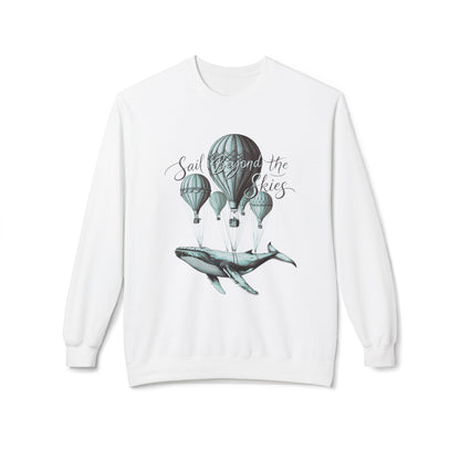 Korea -  Sail Beyond the Skies Unisex Midweight Softstyle Fleece Crewneck Sweatshirt  - StyleMZ