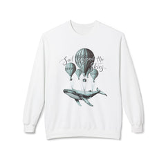 Corea - Sudadera unisex de cuello redondo de polar suave y de peso medio Sail Beyond the Skies - StyleMZ 