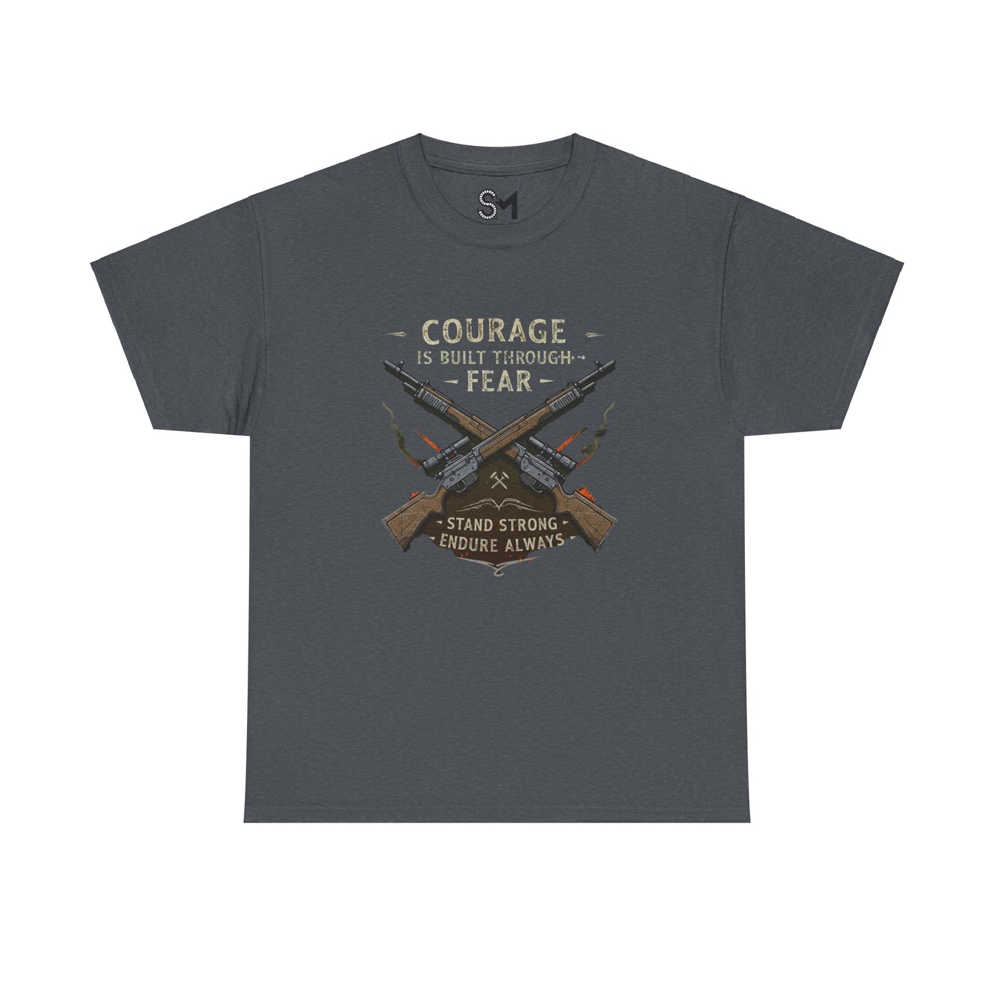 Courage is built through fear Unisex Heavy Cotton Tee