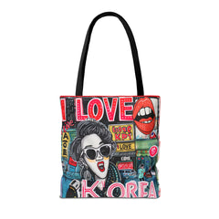 Korea -  I love Korea Tote Bag (AOP)  - StyleMZ