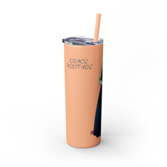 Korea -  GRACE HERITAGE Skinny Tumbler with Straw, 20oz  - StyleMZ