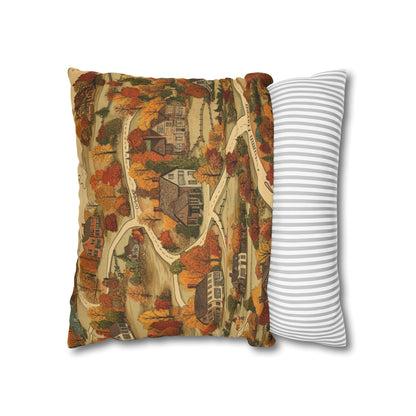 Map of Memories Spun Polyester Square Pillowcase - StyleMZ