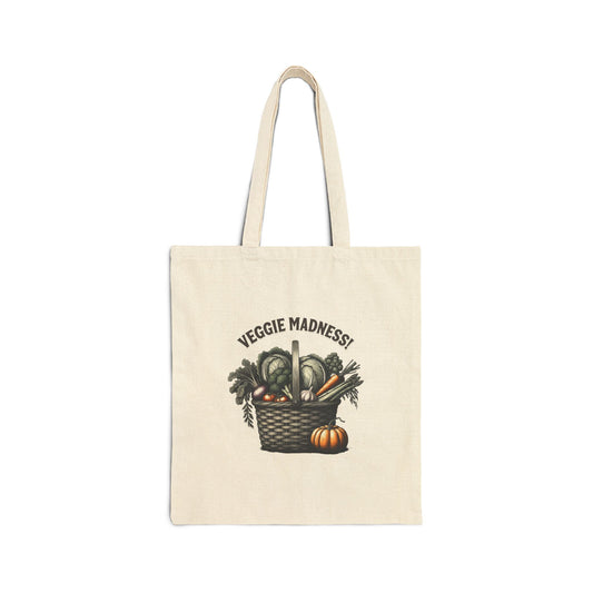 Veggie madness Cotton Canvas Tote Bag - StyleMZ - Stylemz