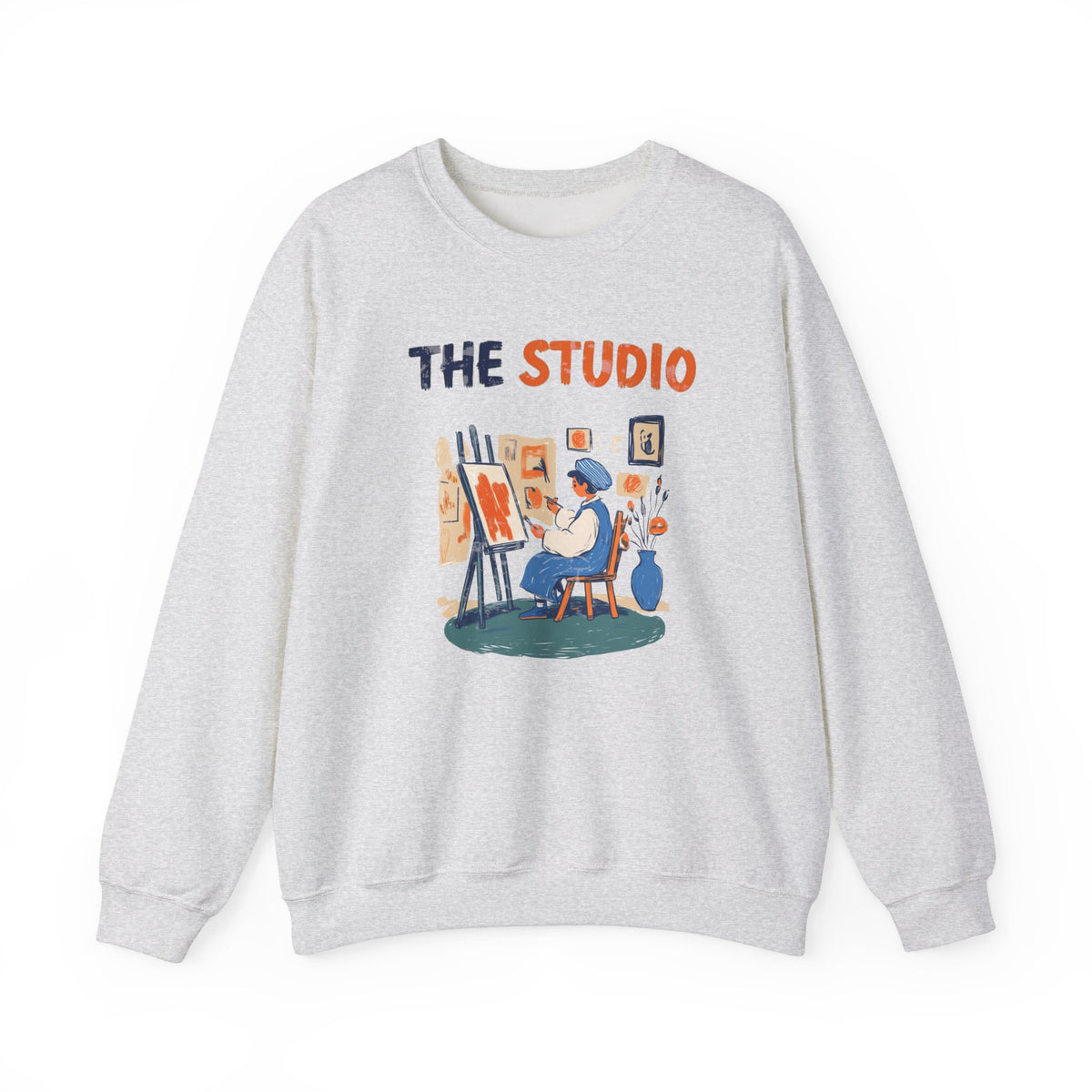 StyleMZ - Sudadera unisex con cuello redondo y mezcla pesada The Studio - StyleMZ 