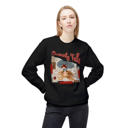 Korea -  Curiosity falls Unisex Midweight Softstyle Fleece Crewneck Sweatshirt  - StyleMZ