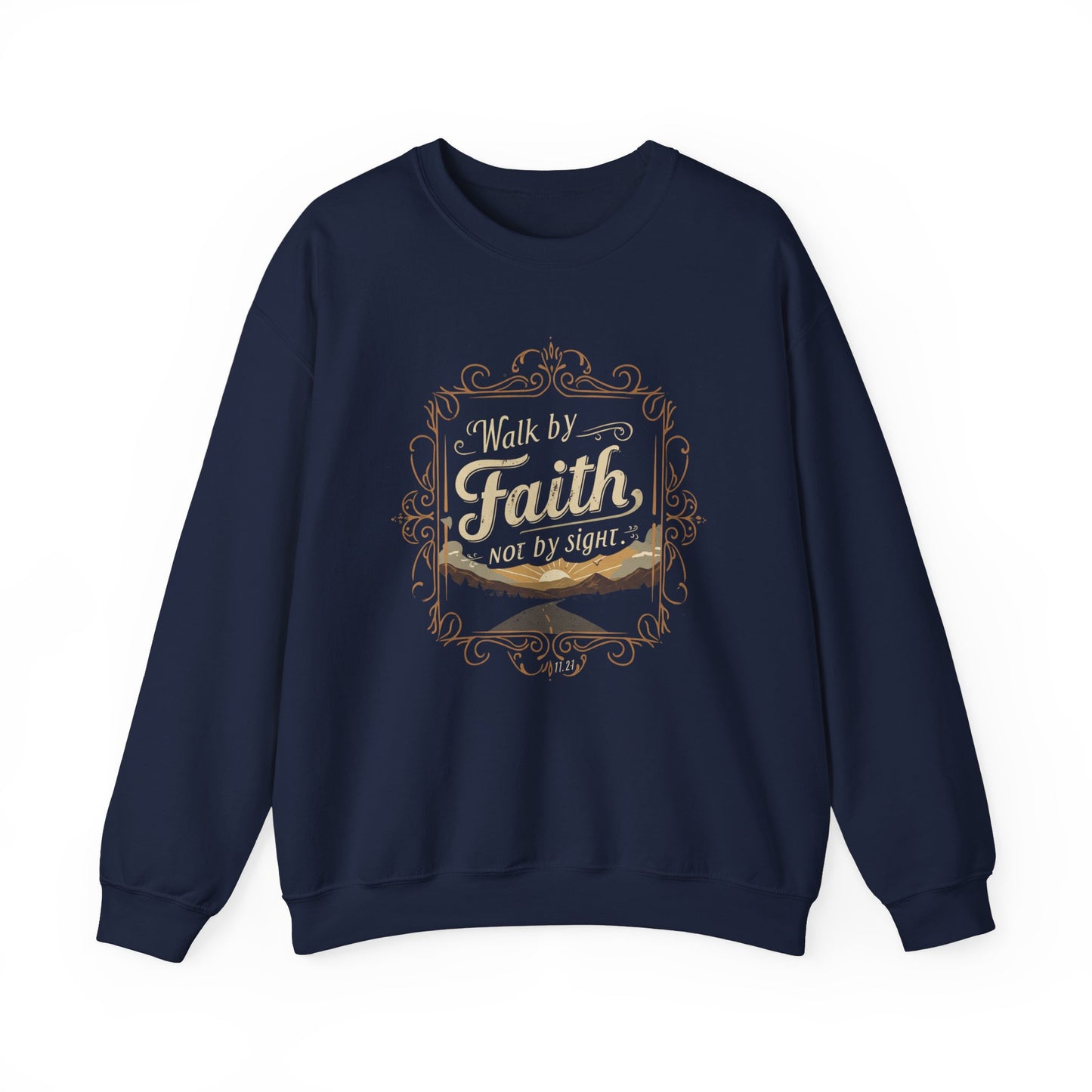 Walk by Faith Unisex Heavy Blend™ Crewneck Sweatshirt