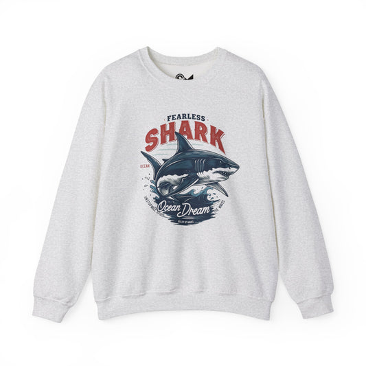 Fearless shark Unisex Heavy Blend™ Crewneck Sweatshirt - StyleMZ - Stylemz