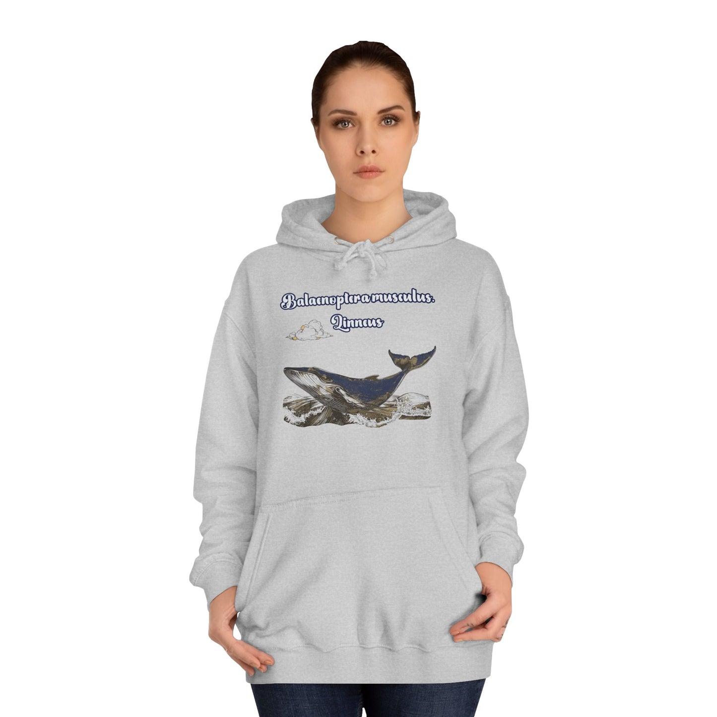 Korea -  Blue Whale Unisex College Hoodie  - StyleMZ