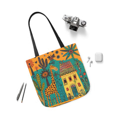 Korea -  The giraffe that lives in my house Canvas Tote Bag, 5-Color Straps  - StyleMZ