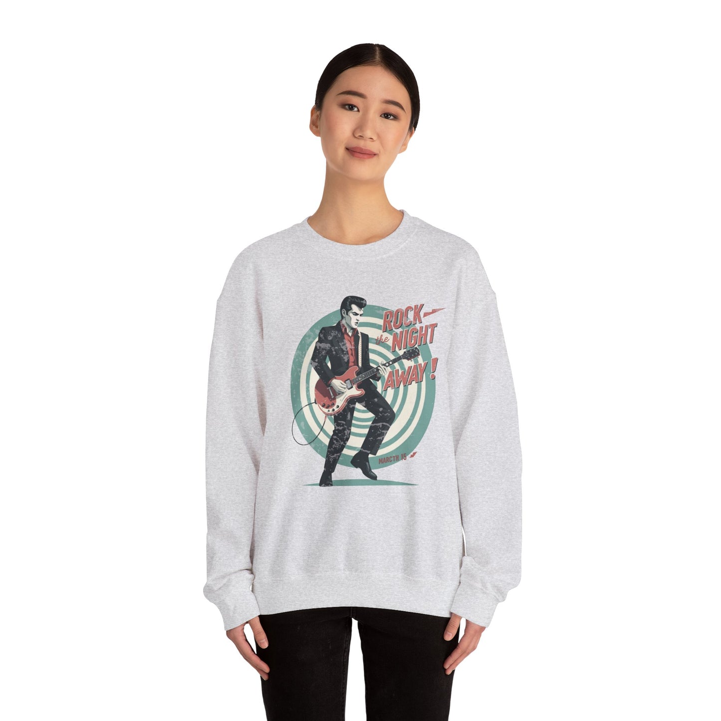 Rock the night Unisex Heavy Blend™ Crewneck Sweatshirt - StyleMZ