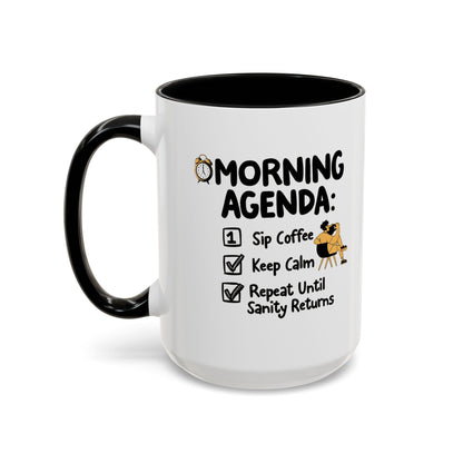 Morning Agenda Accent Coffee Mug (11, 15oz) - StyleMZ