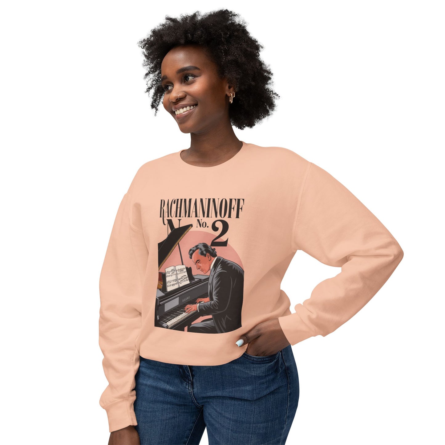 Korea -  Rachmaninoff No. 2 Unisex Lightweight Crewneck Sweatshirt  - StyleMZ