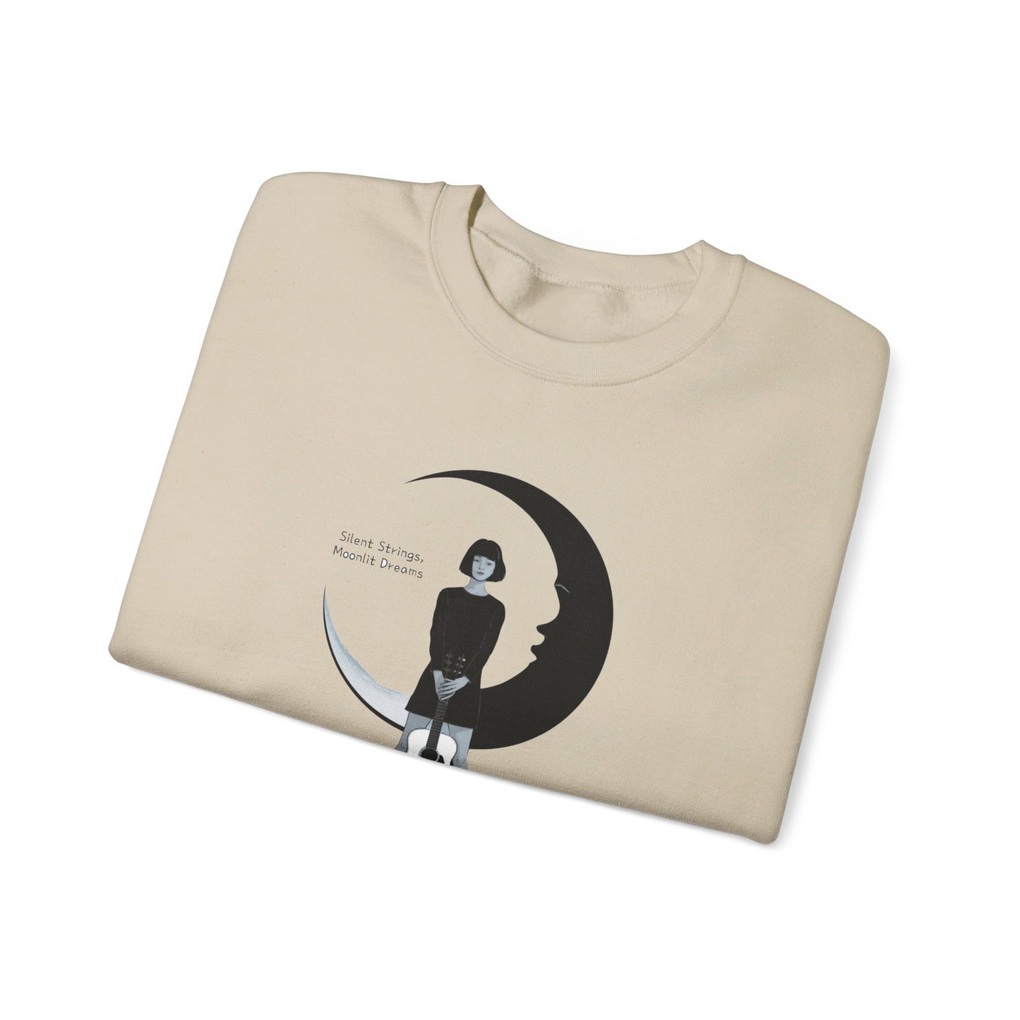 Korea -  Silent Strings, Moonlit Dreams Unisex Heavy Blend™ Crewneck Sweatshirt  - StyleMZ