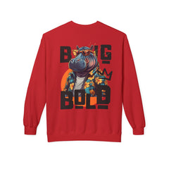 Korea -  Big Bold Unisex Midweight Softstyle Fleece Crewneck Sweatshirt  - StyleMZ