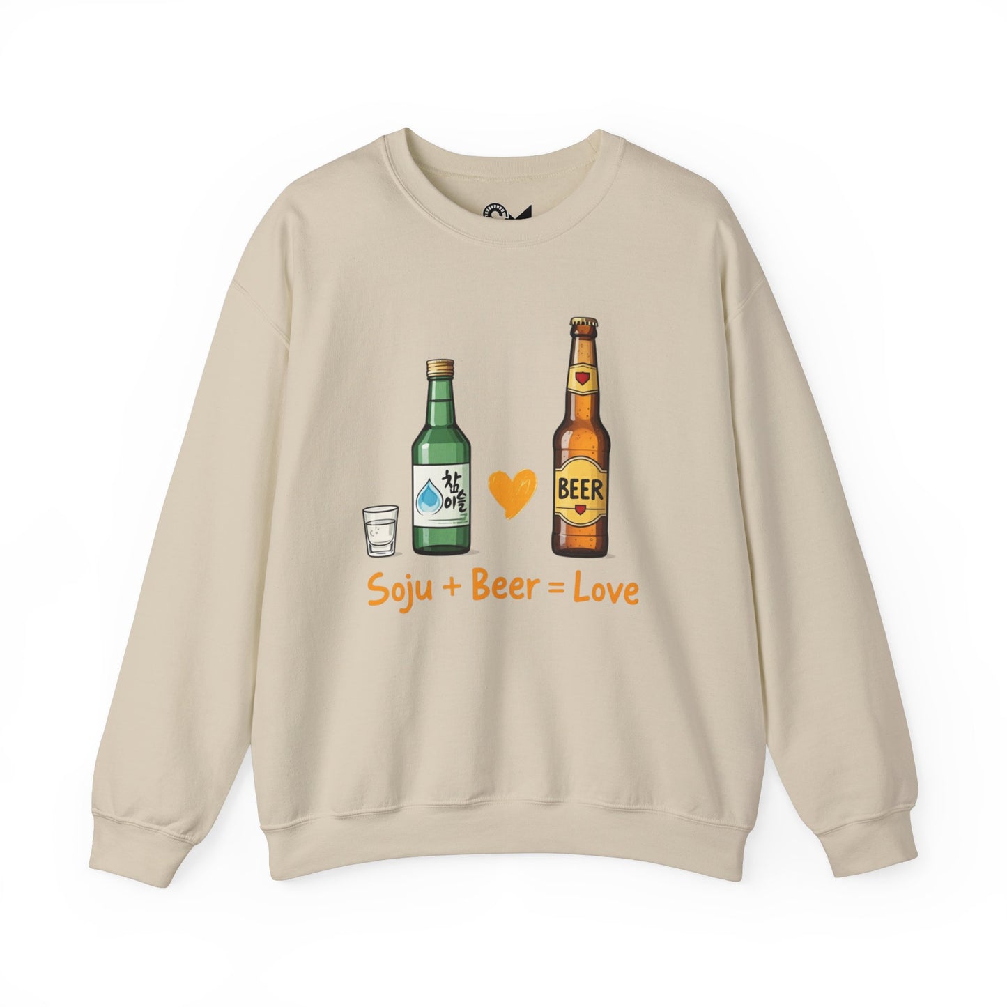 Soju + Beer = Love Unisex Heavy Blend™ Crewneck Sweatshirt - StyleMZ